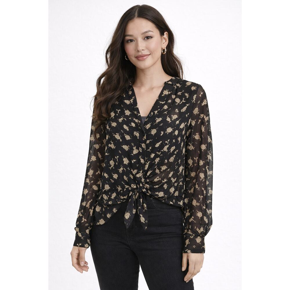 Bellatrix Black Sheer Cinderella Blouse size M